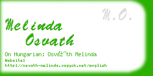 melinda osvath business card